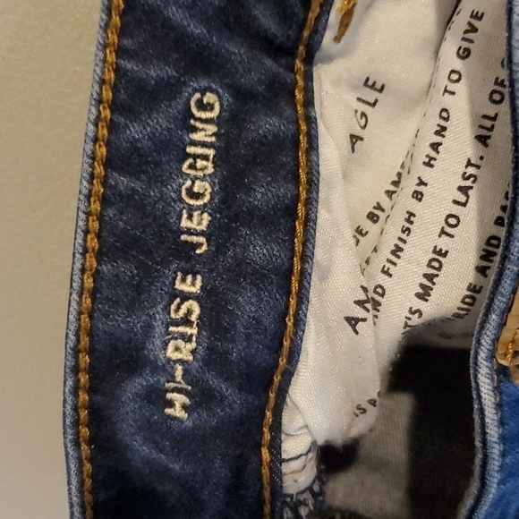 AMERICAN Eagle dark wash 360 next level stretch high rise jeggings - Picture 7 of 8